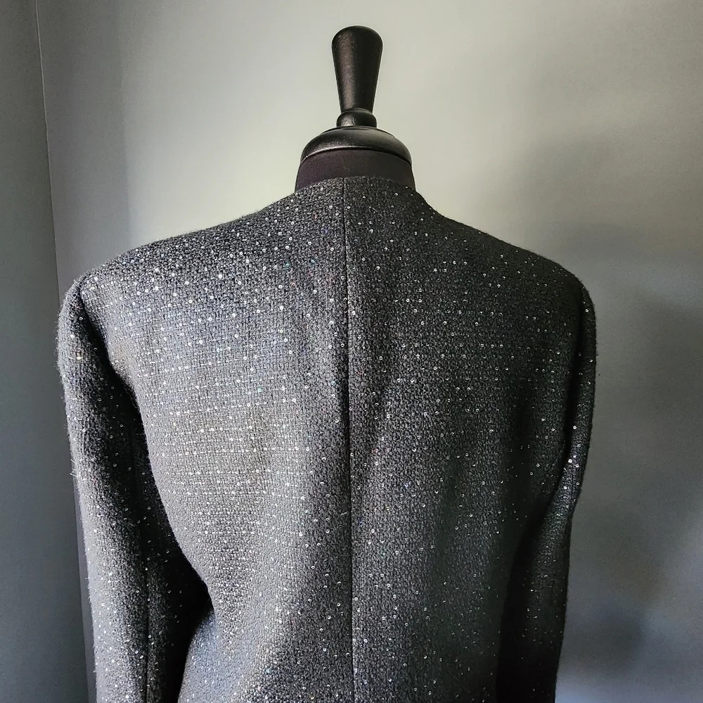 Nine West Sequin Tweed Jacket - Picture 8 of 8
